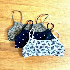Old navy girl’s patterned cami bras.